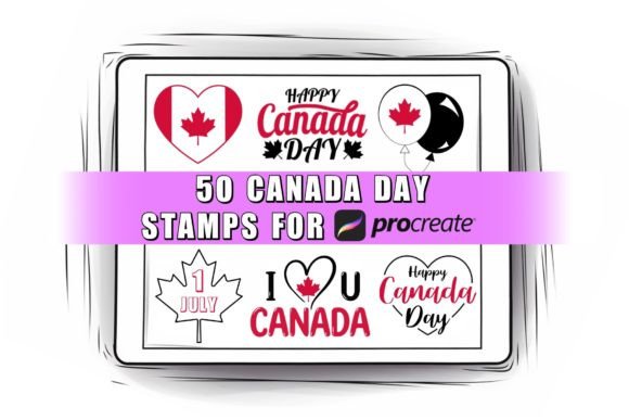 50 Canada Day Procreate Stamps: Elevate Your Digital Designs