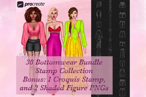 Bottom Wear Procreate Stamps for Fashion