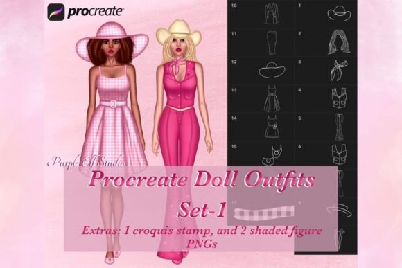 Doll Outfit Procreate Stamps: A Creative Shortcut for Digital Artists