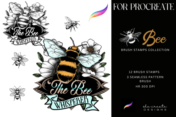 Honey Bee Procreate Brush Stamps: Elevating Digital Art with Precision