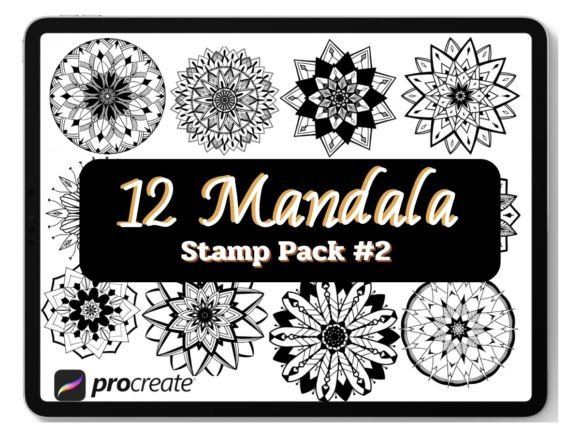 Mandala Floral Procreate Brush Stamp