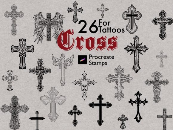 Procreate Christ Religious Cross Stamps: Elevating Spiritual and Artistic Expression