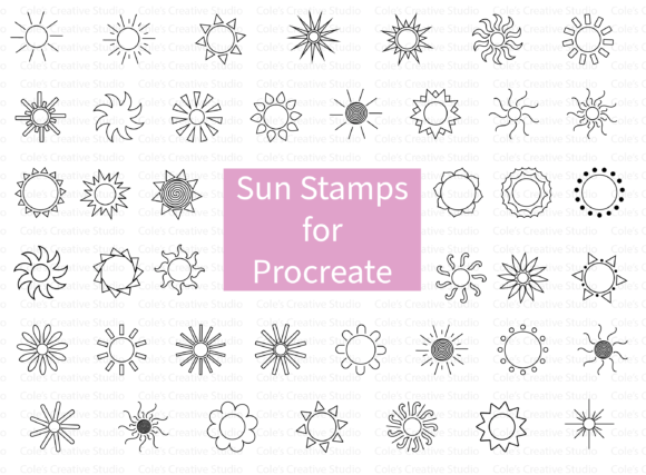 Procreate Sun Stamp Brush Set: Elevate Your Art