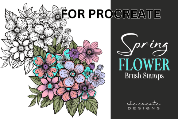 Spring Flower Procreate Brush Stamps: Elevate Your Digital Artistry