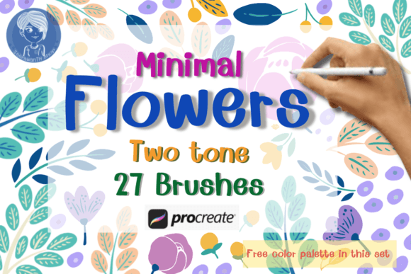 Unleash Your Creative Potential with Minimal Flowers Brush Stamp Procreate