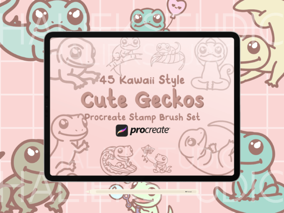 Unlock Your Creative Potential with the Gecko Procreate Stamp Brush Set
