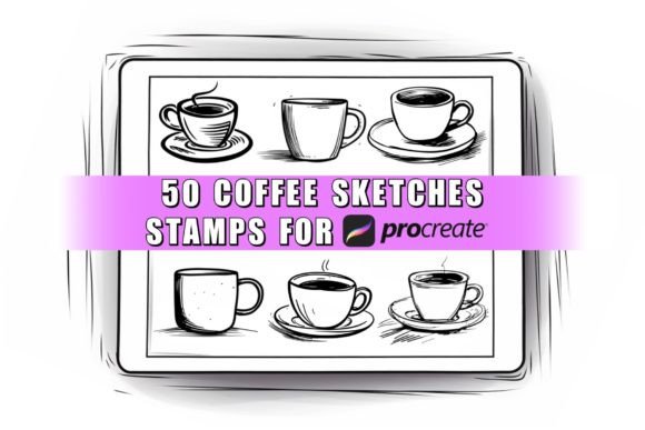 Unlocking Creative Potential with 50 Coffee Sketches Procreate Stamps Brus